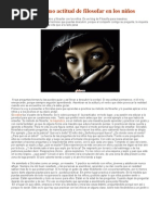 El Asombro Como Actitud de Filosofar en Los Niños