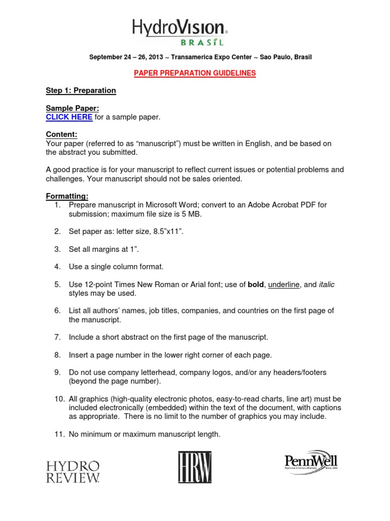 Manuscript and Submit Tal Guidelines | Manuscript ...