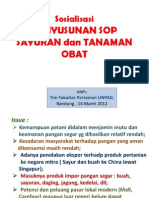 Sosialisasi Penyusunan SOP Sayuran Dan Tanaman Obat