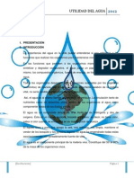 Utilidad Del Agua Monografia