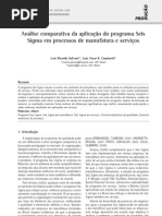 Análise comparativa da aplicação do programa Seis Sigma em processos de manufatura e serviços