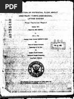 Calculation of Potential Flow About Arbitrary Three-Dimensional Lifting Bodies