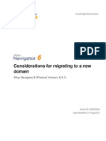 Considerations For Migrating To A New Domain: Alloy Navigator 6 (Product Version: 6.5.1)
