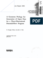 Geometry Package for Generation of Input Data for a Three-Dimensional Potential-Flow Program