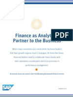 Finance as Analytical
Partner to the Business