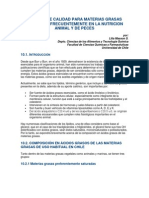 Criterio de Calidad para Materias Grasas Utilizadas Frecuentemente en La Nutricion Animal y de Peces