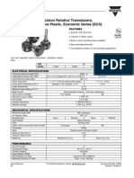 E Precision Rotative Transducers, Conductive Plastic, Economic Series (ECS)
