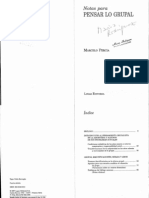 Notas Para Pensar Lo Grupal Percia Marcelo