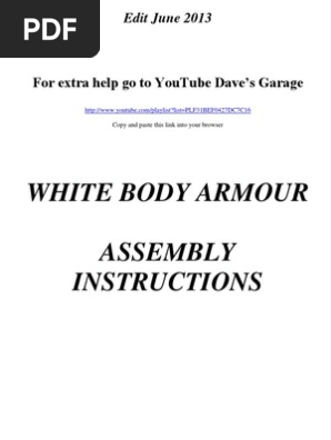 Star Wars Stormtrooper Armour Instructions