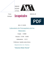 Practica 1 Volumen Molar Parcial Lab. FisiQuim