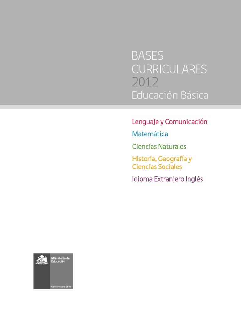 Bases Curriculares 2012 PDF | PDF | Plan de estudios | Educación primaria