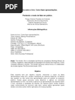 Resenha - Como fazer apresentações