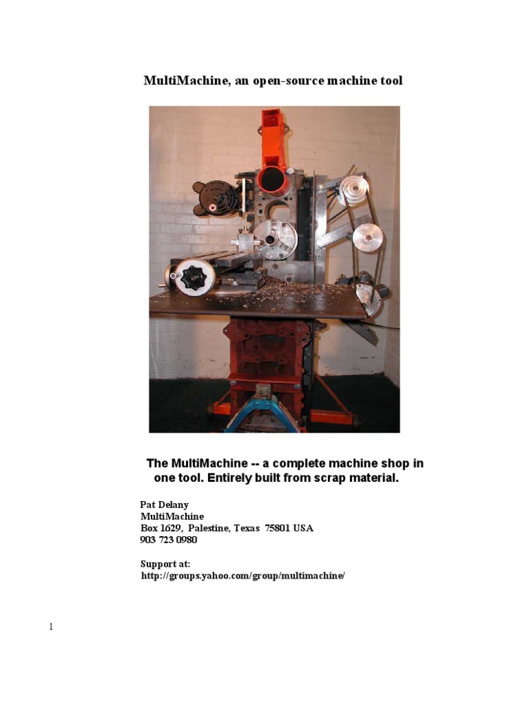 How To Build A Multimachine | PDF | Belt (Mechanical) | Screw