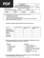 Prueba de 8° Basico Nutricion y Celula en El Humano