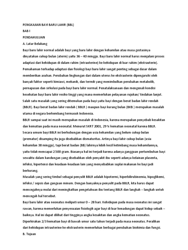 Pengkajian Bayi Baru Lahir
