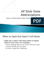 AP Style State Abbreviations 