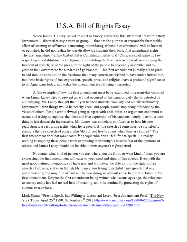 first amendment essay pdf