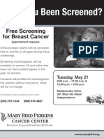 Have You Been Screened? Free Screening for Breast Cancer

