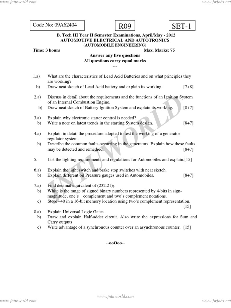 Automotive Electrical and Autotronics | PDF | Logic Gate | Ignition System