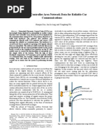 Extracting Controller Area Network Data For Reliable Car Communications