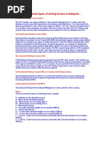 Download There Are Five Main Types of Driving License in Malaysia by Lokman Samian SN148273575 doc pdf
