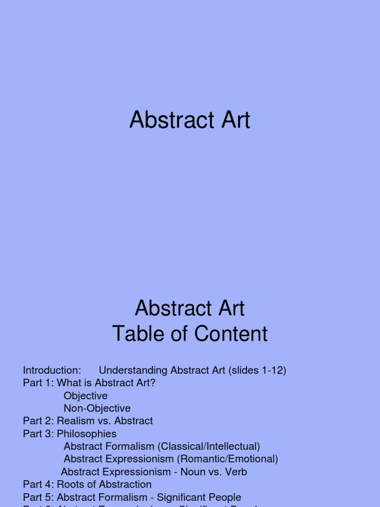 Abstract Art PDF Abstract Art Paintings