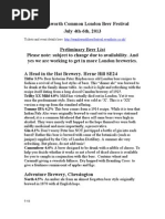 Download Wandsworth Common London Beer Festival - July 4th-6th 2013 Preliminary Beer List by mediaviking SN148295228 doc pdf