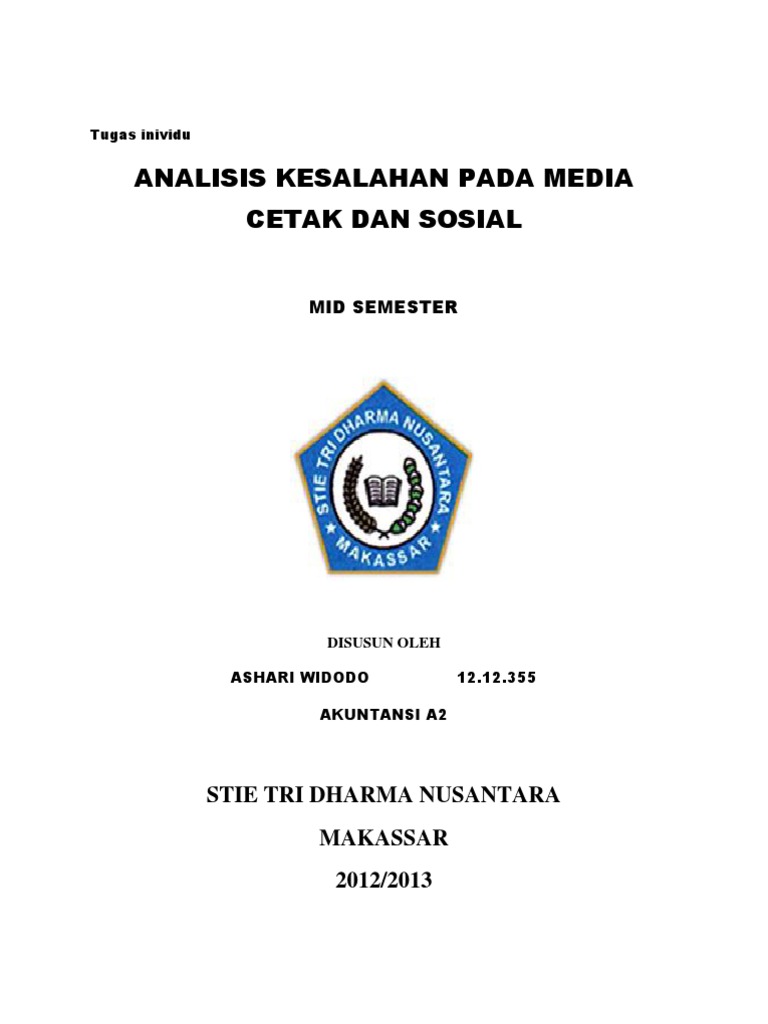 Sampul Makalah Yang Baik Dan Benar | Leisure