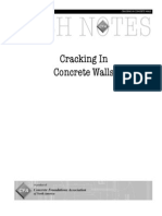 Tech Notes: Cracking in Concrete Walls