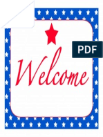 4 TH of July Party Signs Welcome