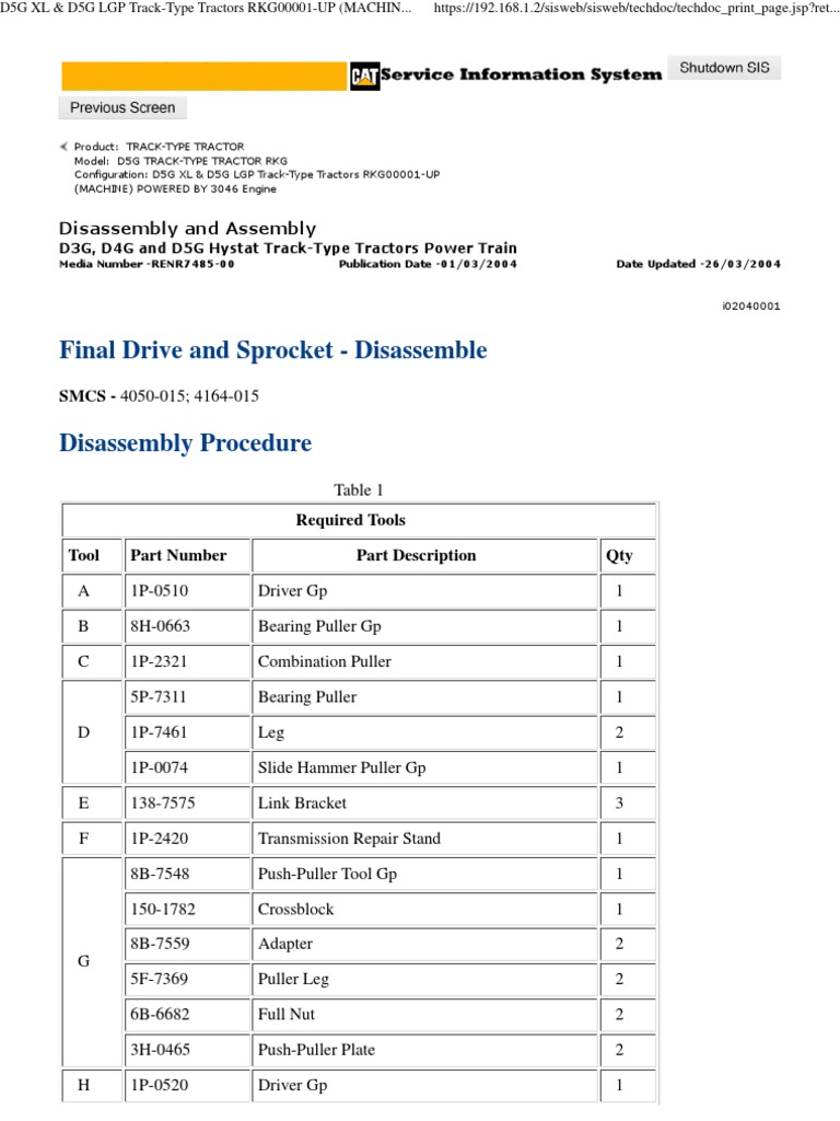 Disassembly Final Drive | PDF | Tractor | Manufactured Goods
