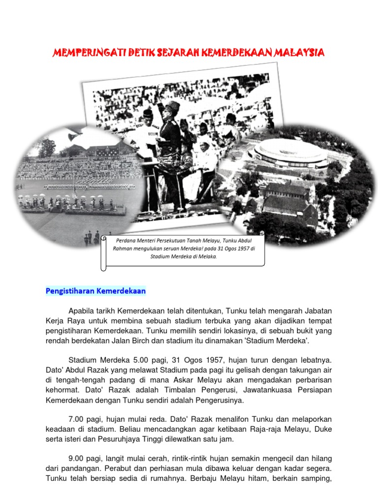Memperingati Detik Sejarah Kemerdekaan Malaysia  PDF