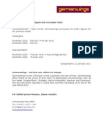 Germanwings Traffic Figures For December 2010: Press Release
