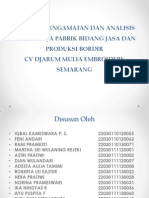 Laporan Pengamatan Dan Analisis Gizi Pekerja Pabrik Bidang Jasa Dan Produksi Bordir CV Djarum Mulia Embroidery Semarang