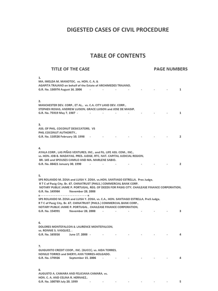 Digested Cases of Civil Procedure | PDF | Lawsuit | Eminent Domain