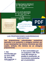 Proposiciones Subordinadas Sustantivas