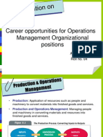Career Opportunities For Operations Management Organizational Positions