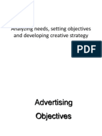 Analyzing Needs, Setting Objectives and Developing Creative Strategy