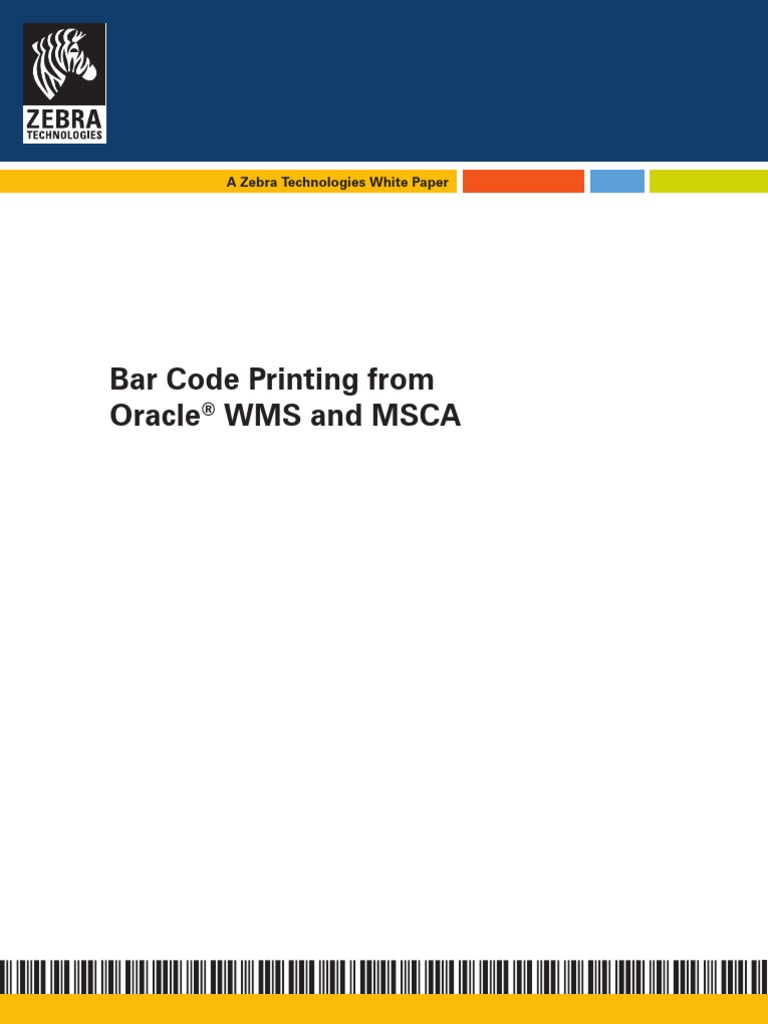 Oracle Wms Msca Zebra Label Printer Oracle Corporation Oracle Database