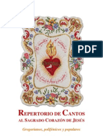REPERTORIO DE CANTOS AL SAGRADO CORAZÓN DE JESÚS. Gregorianos, polifónicos y populares