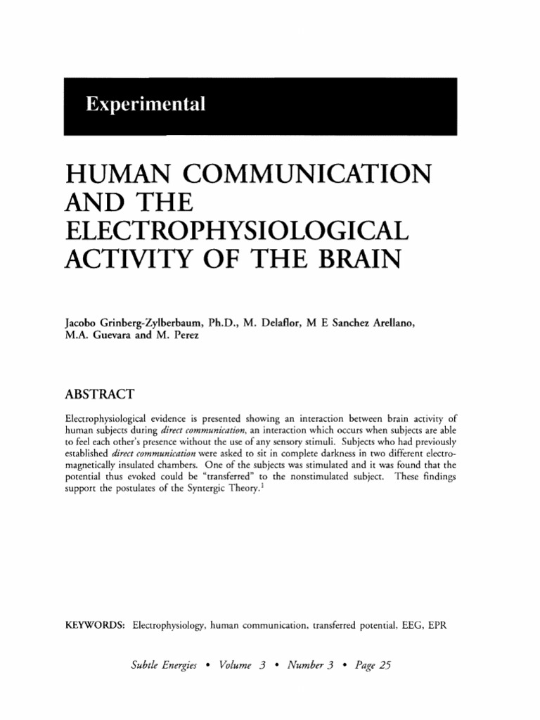 Brain Activity in Human Communication | PDF | Brain ...