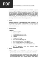 Determinação da concentração do hidróxido de magnésio em leite de magnésio 7