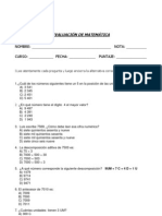 Prueba de Adición y Sustracción