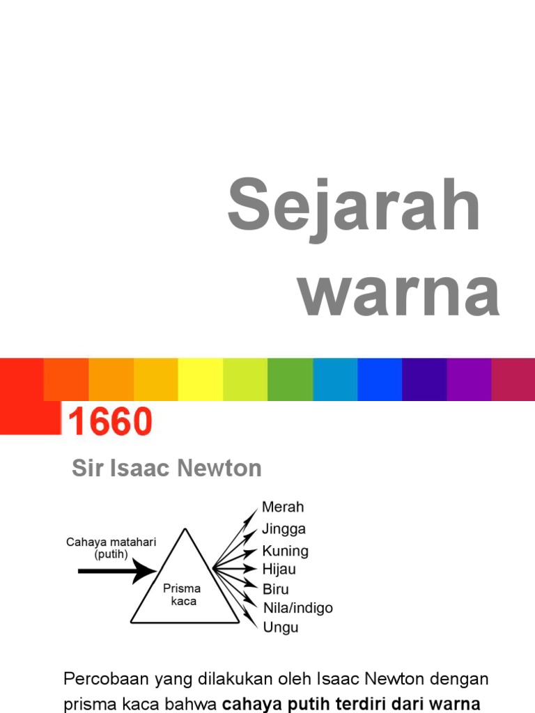 Pertemuan 1 Sejarah Definisi Dan Poses Terjadi Warna Pertemuan 1 Sejarah Definisi Dan Poses Terjadi Warna