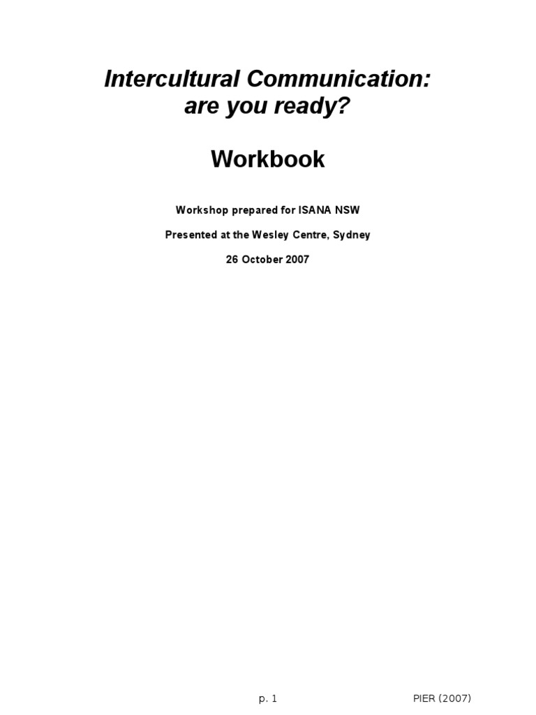 Intercultural Communication Workshop Guide | PDF | Stereotypes | Cross ...