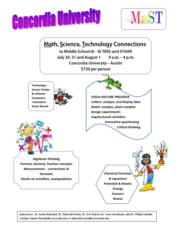 Final Math Science Connections MaST | PDF | Science & Mathematics