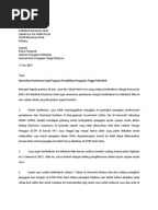 Contoh Surat Permohonan Pertukaran