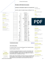 SI Units to US Units Conversion