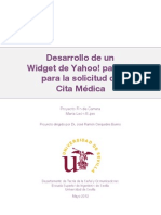 Desarrollo de un Widget de Yahoo! Connected TV para solicitud de Cita Médica en el SAS