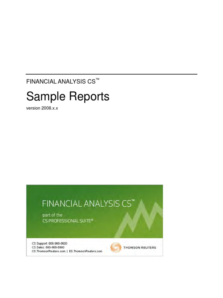 Fina Sample Reports | PDF